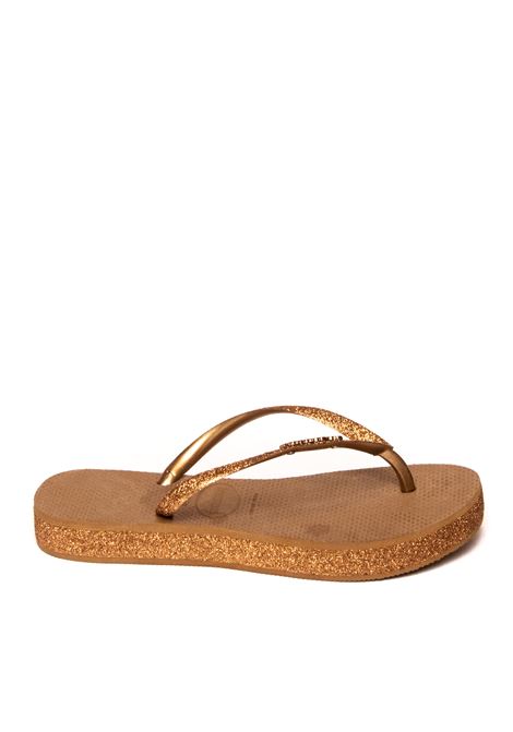 Sandalo flatform bronzo HAVAIANAS | 4147256SLIMPLATGLITT-1856